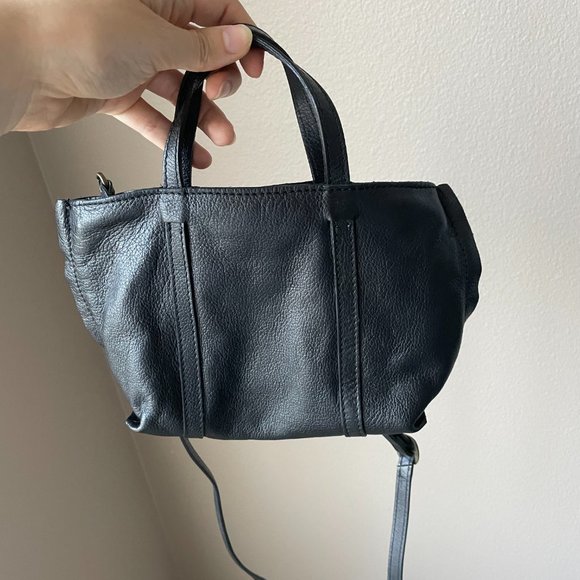 SOLD ~ Anthropologie Black Leather Purse - Picture 3 of 5